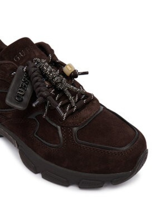 Guess Sneakersy FLFIRR SUE12 Brązowy ciemny