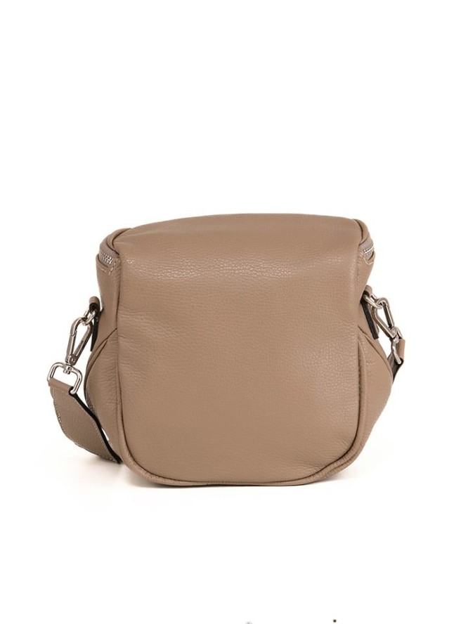 Lucca Baldi Skórzana torebka "Favara" w kolorze szarobrązowym - 24 x 19 x 7 cm rozmiar: onesize