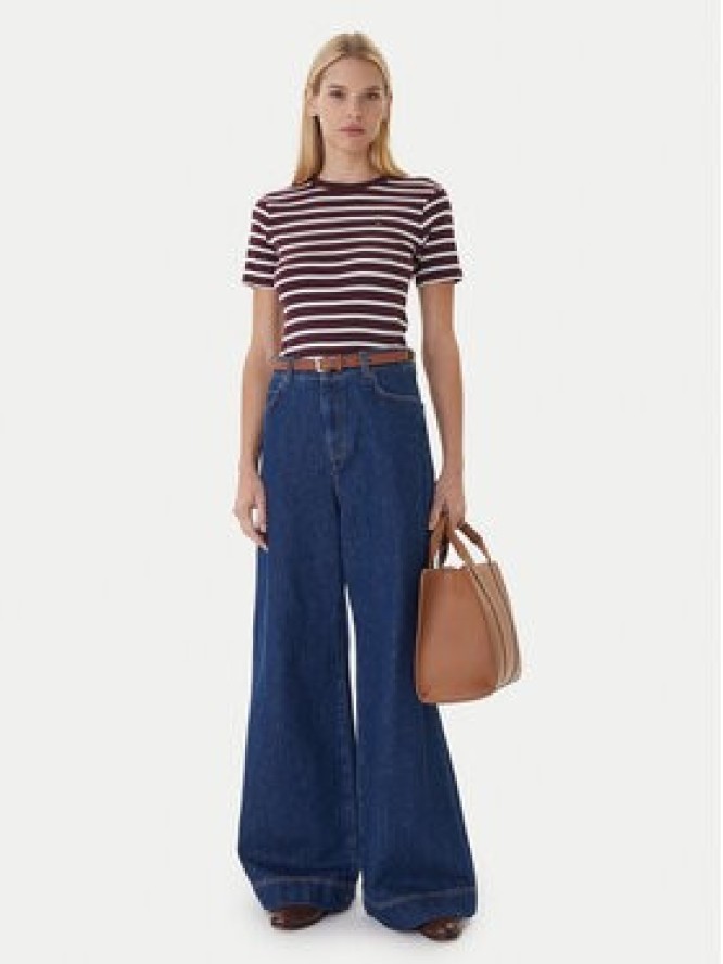 Tommy Hilfiger T-Shirt New Cody WW0WW40587 Bordowy Slim Fit