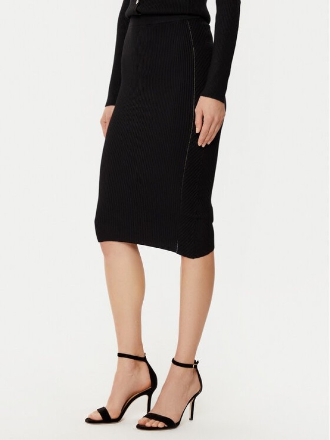 Guess Spódnica midi W5RD15 Z2V62 Czarny Slim Fit