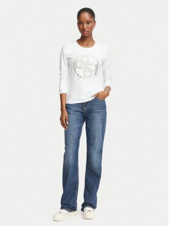 Guess Bluzka W6BI58 K7388 Biały Slim Fit