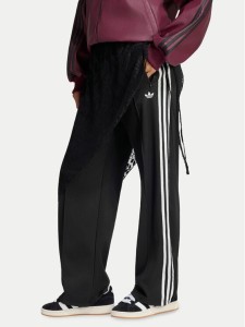 adidas Spodnie dresowe 2In1 Firebird Loose Track Trousers With Lace Skirt LG4271 Czarny Relaxed Fit