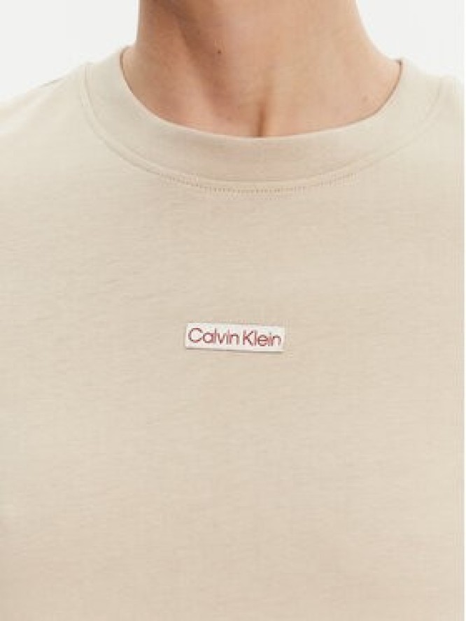 Calvin Klein Jeans T-Shirt Placed Institutional J20J225524 Beżowy Slim Fit