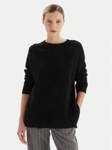 KAOS Sweter RI1KT003 Czarny Regular Fit