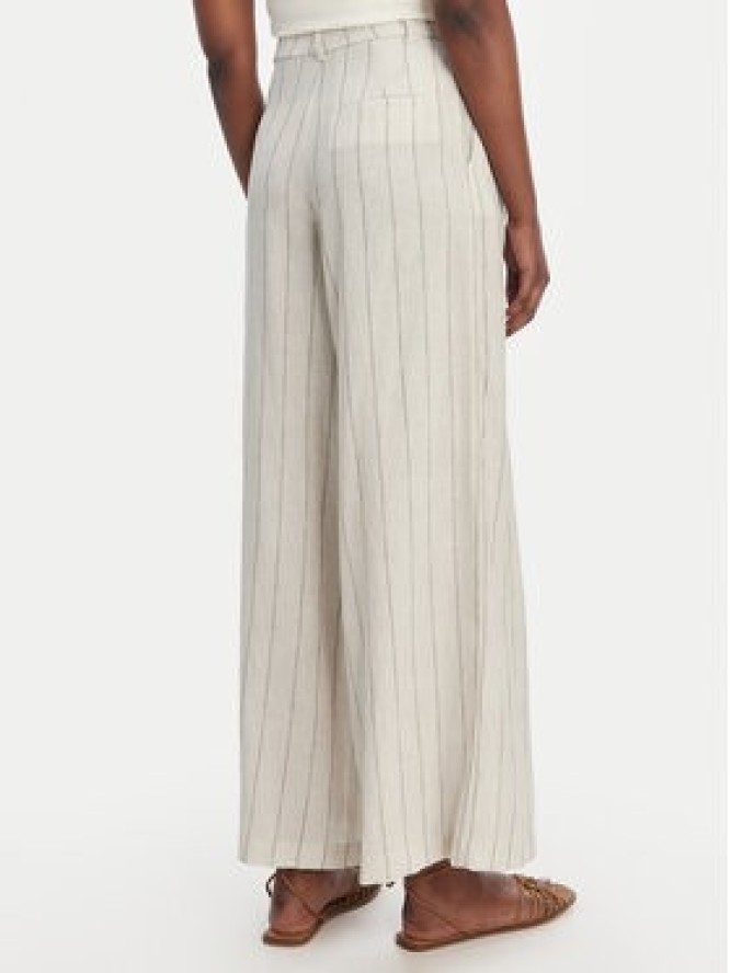 Eleh Spodnie materiałowe SS260272 Écru Relaxed Fit