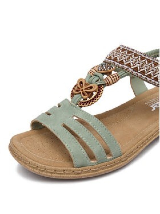 Rieker Sandały CEO-61855-52 Zielony jasny