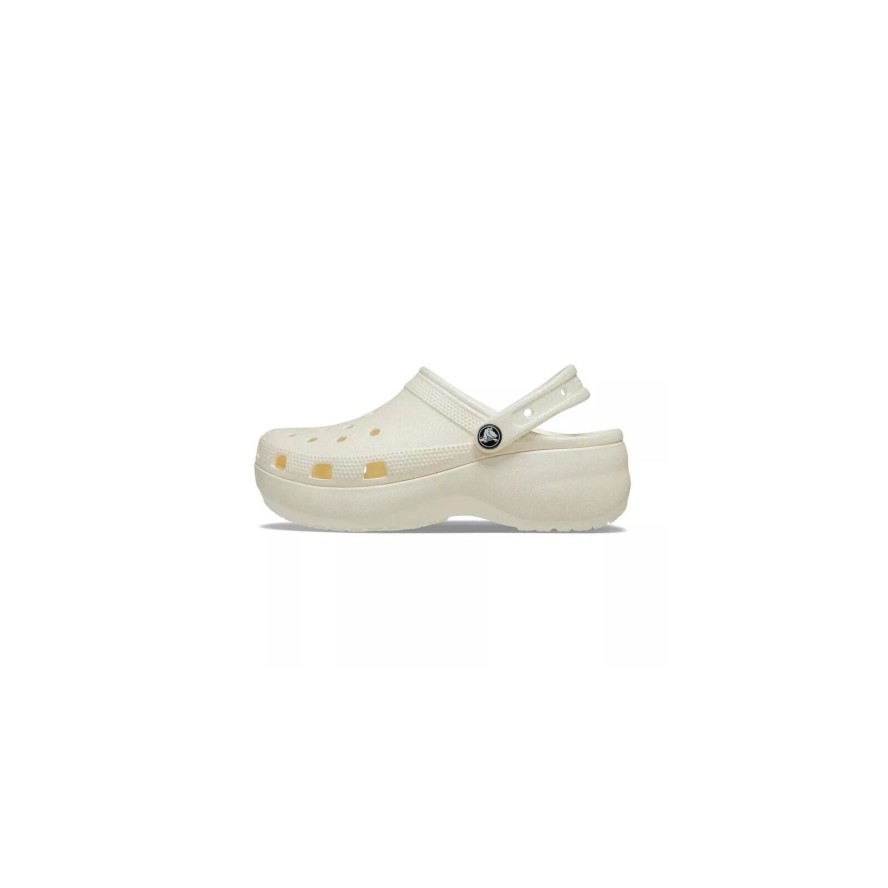 Buty do chodzenia damskie Crocs Classic Platform Glitter Clog W Chalk