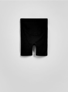 Bezszwowe kolarki z szerokim pasem - czarny