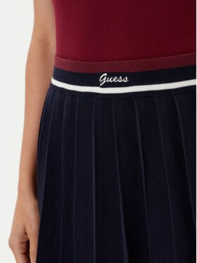 Guess Spódnica plisowana V5BD02 Z1152 Granatowy Regular Fit