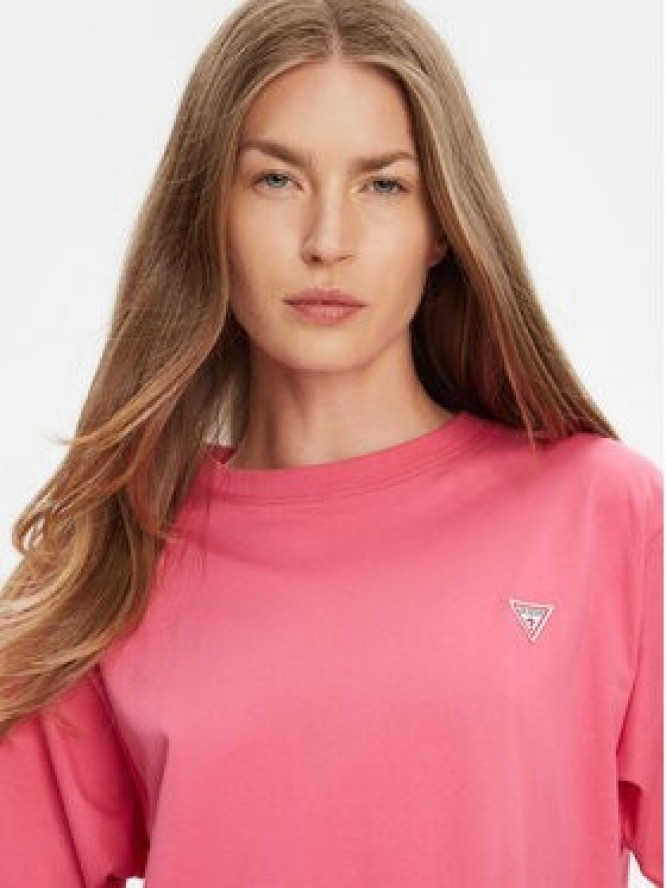 Guess Jeans T-Shirt W4YI05 K8HM0 Różowy Boxy Fit