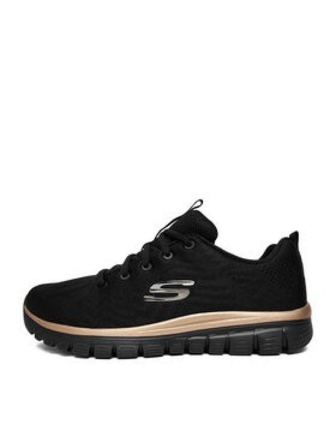 Skechers Sneakersy CEO-GRACEFUL 12615 BKRG Czarny