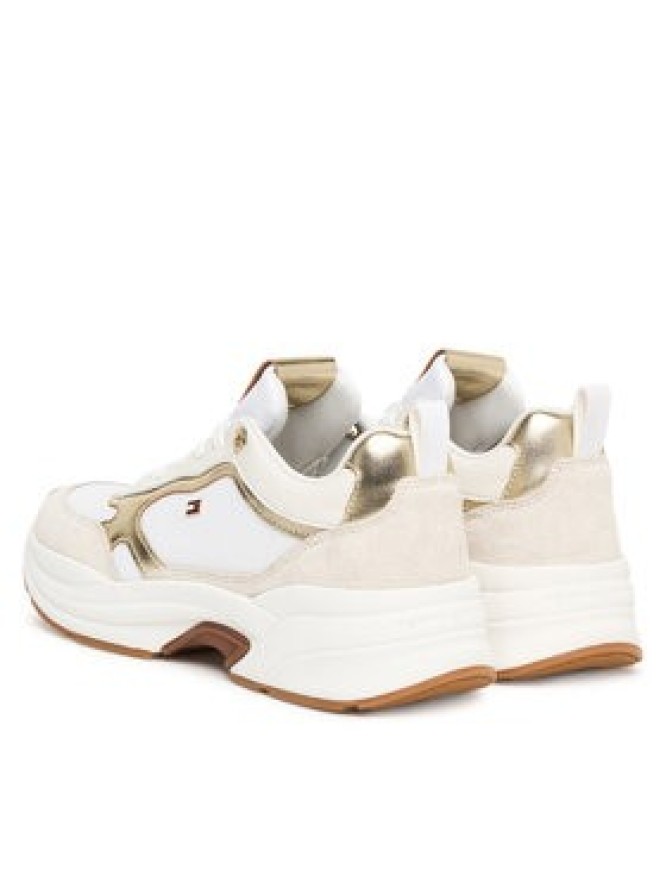 Tommy Hilfiger Sneakersy Th Chunky Runner Metallic FW0FW09204 Écru