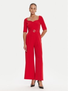 Rinascimento Kombinezon CFC0125323003 Czerwony Wide Leg