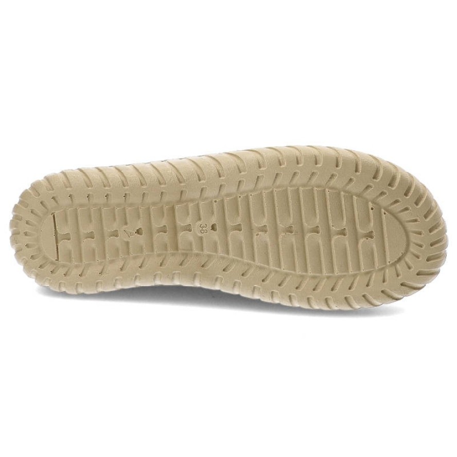 Niebieskie Półbuty Artiker Damskie Skórzane Modne Buty