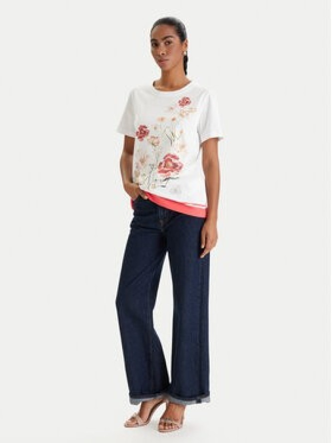 Luisa Spagnoli T-Shirt Belle 543280 Biały Regular Fit