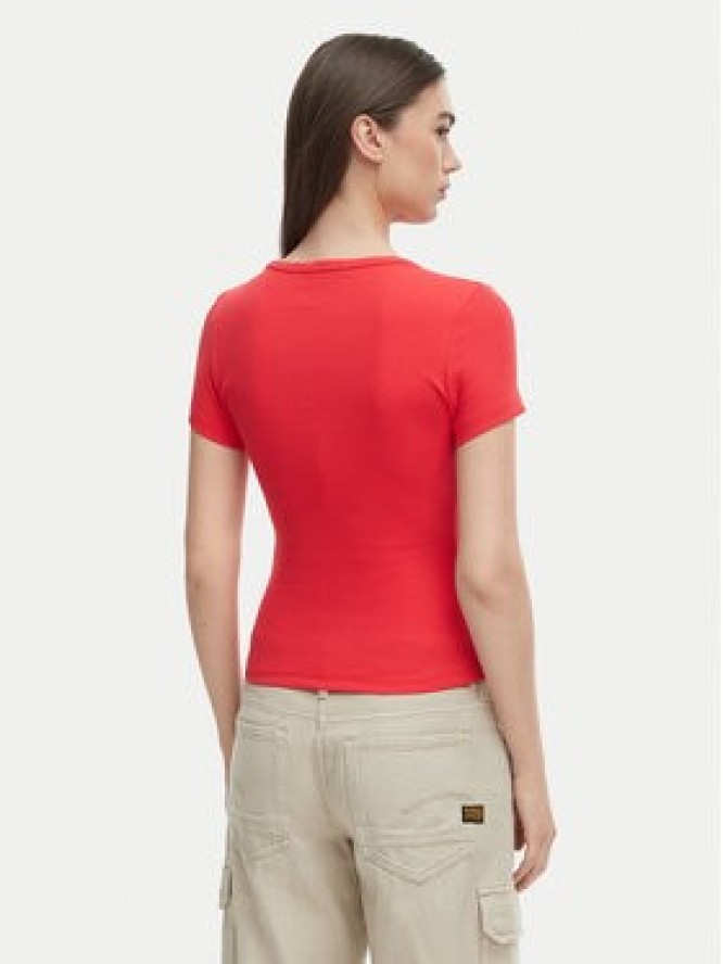 Tommy Jeans T-Shirt DW0DW17881 Czerwony Slim Fit