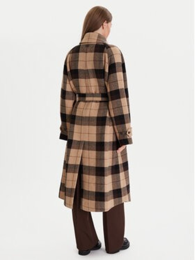 Tommy Hilfiger Płaszcz wełniany WW0WW46870 Beżowy Relaxed Fit