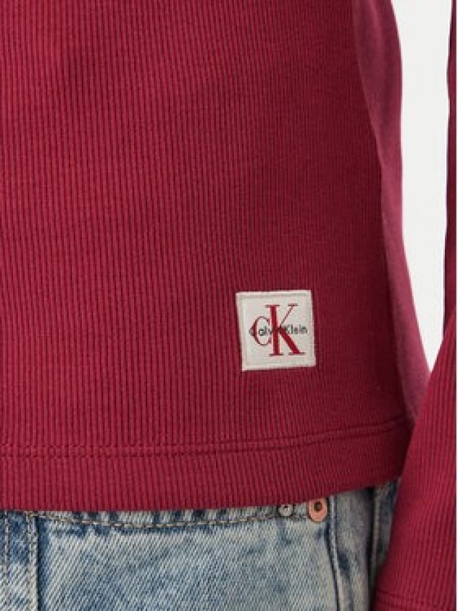 Calvin Klein Jeans Bluzka LV047G207G Bordowy Regular Fit