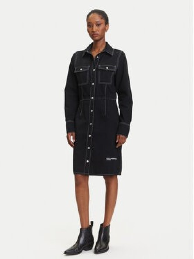 Karl Lagerfeld Jeans Sukienka jeansowa A3W13015 Granatowy Regular Fit