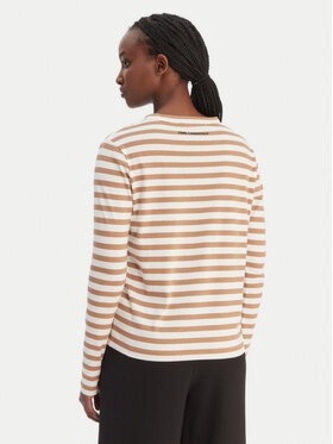 KARL LAGERFELD Bluzka A1W17137 Beżowy Regular Fit