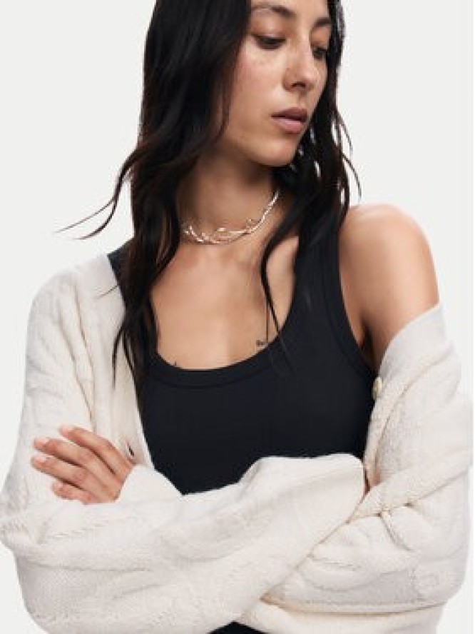 Desigual Kardigan Montreal 24WWJF12 Écru Loose Fit