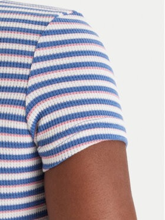 Roxy T-Shirt Bright Lights ERJKT04395 Niebieski Slim Fit