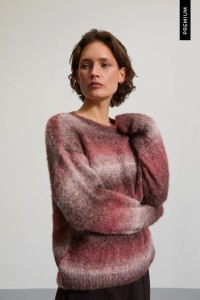 Sweter ombre burgundowy