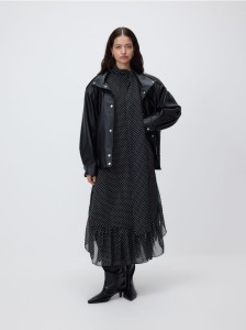 Sukienka w groszki - czarny
