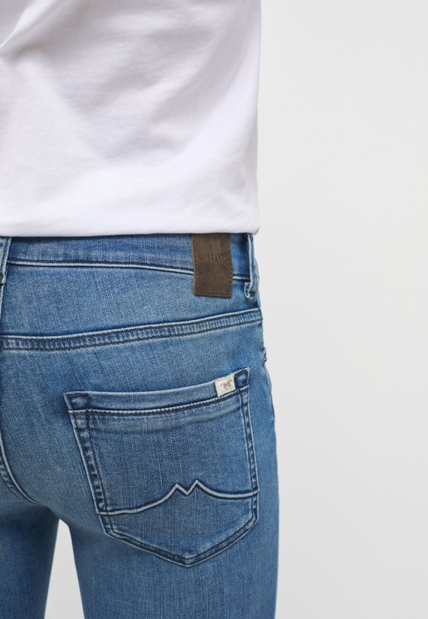 MUSTANG SHELBY SKINNY DAMSKIE SPODNIE JEANSOWE JEANSY DŻINSY DENIM BLUE 1013581 5000 502