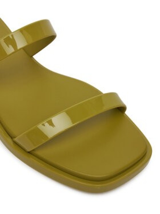 Calvin Klein Klapki Double Bar Slide - Jelly HW0HW02417 Zielony