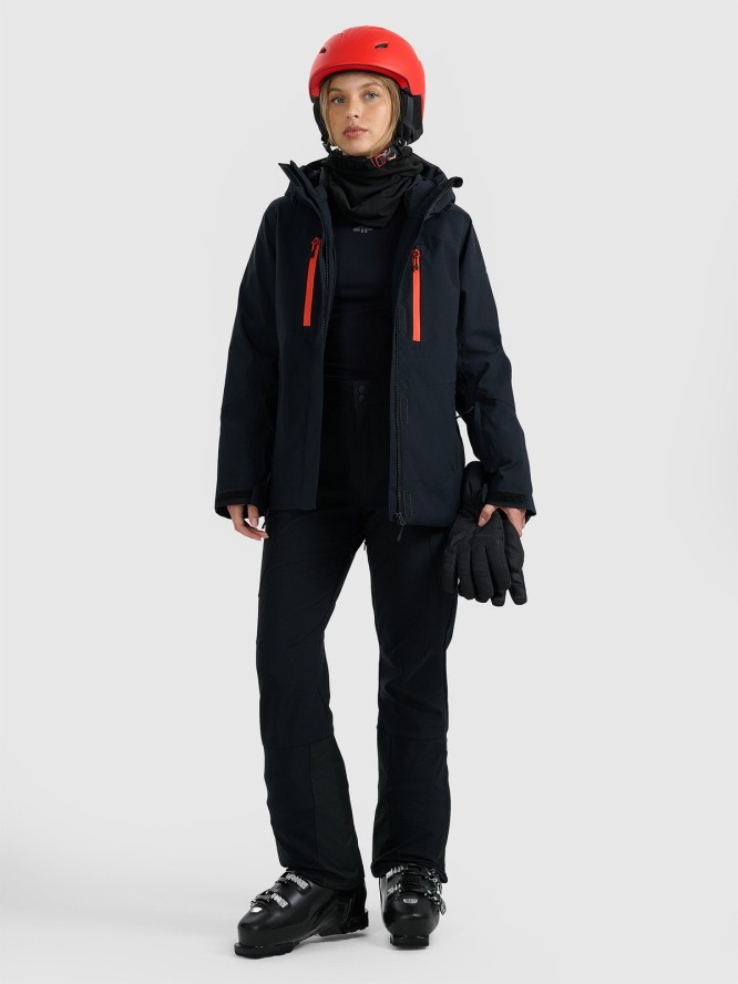 4F Kurtka narciarska membrana 10000 damska - czarna M