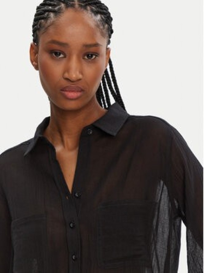 Seafolly Koszula Breeze 54795-TO Czarny Regular Fit