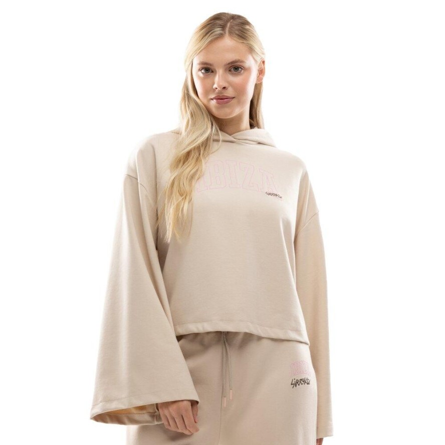Damska bluza z kapturem Lifestyle Siroko IBZ Tanit Ivory