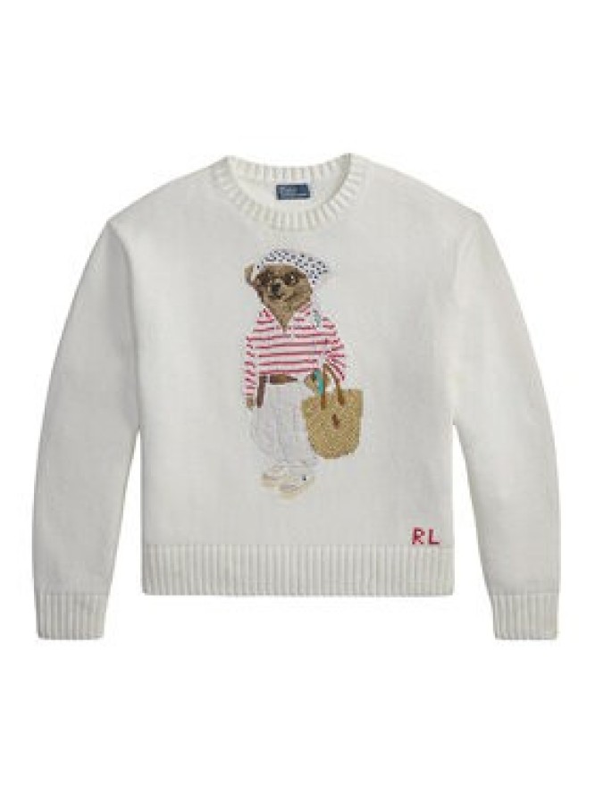 Polo Ralph Lauren Sweter 211A12723001 Biały Relaxed Fit