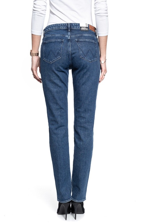 SPODNIE DAMSKIE WRANGLER STRAIGHT NIGHTFALL W28TWB96U 112128533