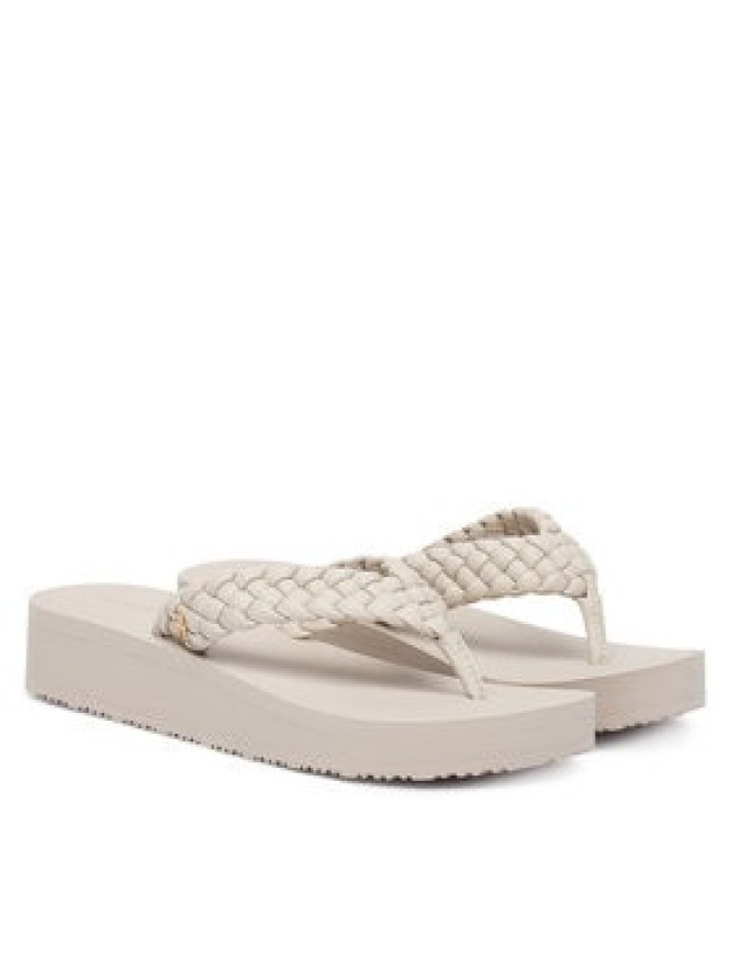 Tommy Hilfiger Japonki Th Wedge Cornrow Beach Sandal FW0FW09037 Écru