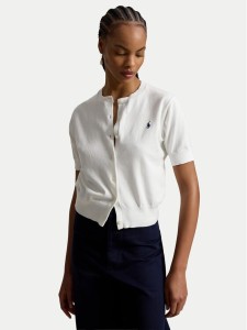 Polo Ralph Lauren Kardigan 211A12718001 Biały Regular Fit