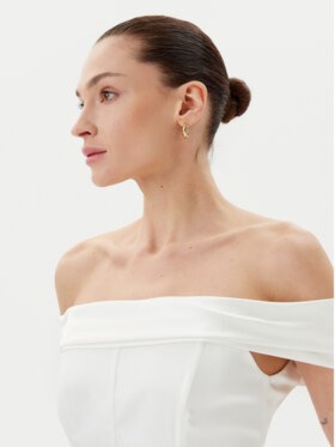 Rinascimento Sukienka wieczorowa CFC0123802003 Biały Regular Fit