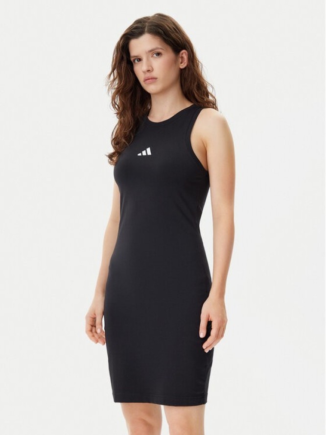 adidas Sukienka codzienna Future Icons Small Logo JE0199 Czarny Slim Fit