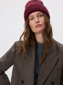 Czapka beanie - bordowy