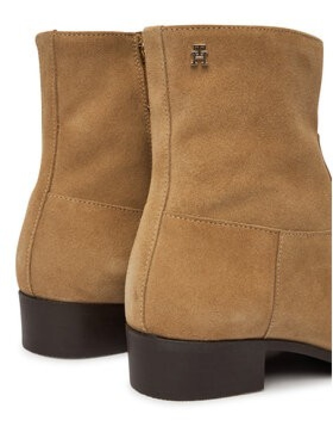 Tommy Hilfiger Botki Suede Ankle Boot W Zip FW0FW09922 Beżowy