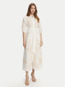 Marella Sukienka koszulowa Nota 2513221252 Biały Regular Fit