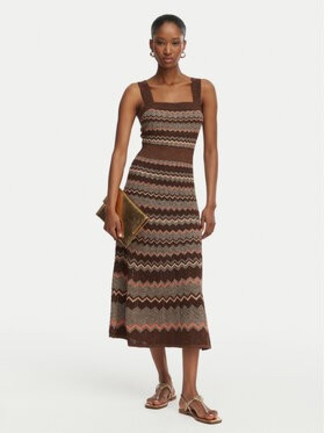 Marciano Guess Sukienka dzianinowa G6GK42 Z0640 Brązowy Regular Fit