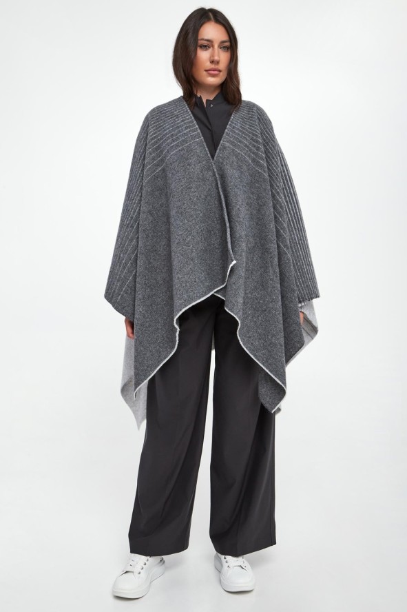 Ponczo damskie wełniane Brenta MM