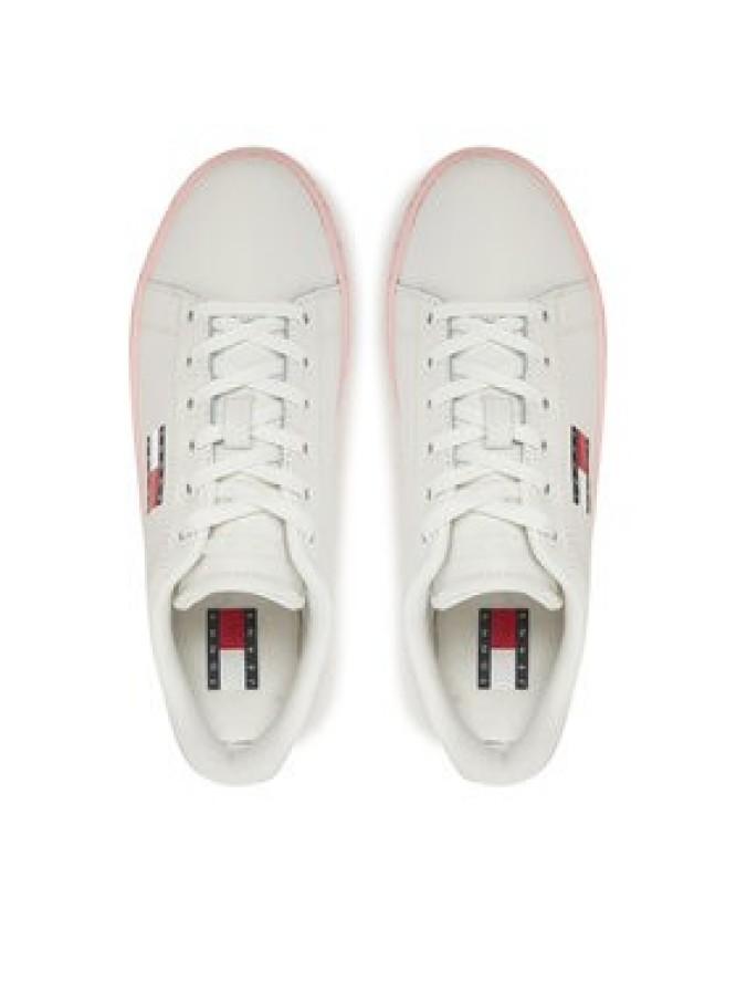 Tommy Jeans Sneakersy Tjw Logo Outsole Sneaker Ess EN0EN02703 Biały