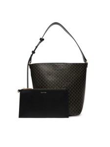 Calvin Klein Torebka Emblem Aop Medium Bucket LV04F3365G Czarny