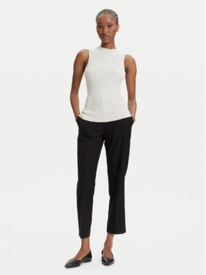 HUGO Bluzka Sarepilk 50542597 Écru Slim Fit