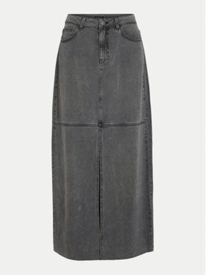 Vila Spódnica jeansowa Kiki 14104371 Szary Regular Fit