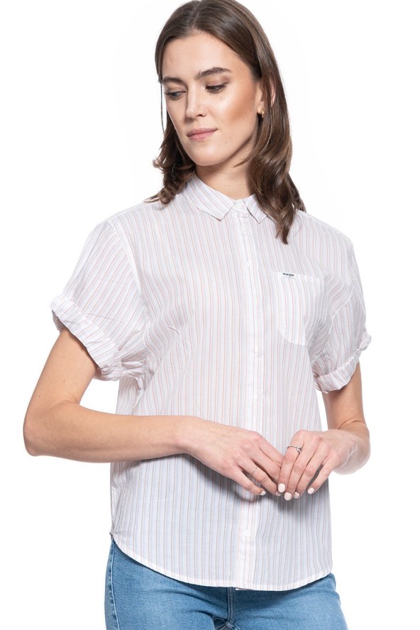 DAMSKA KOSZULA MATERIAŁOWA WRANGLER SUMMER SHIRT LAVENDAR HAZE W5R71YP14 112130319