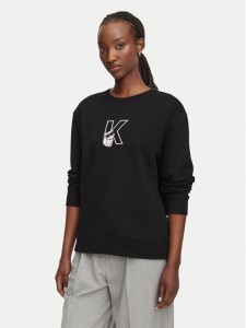 KARL LAGERFELD Bluza B3W20047 Czarny Regular Fit